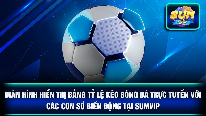 Màn hình hiển thị bảng tỷ lệ kèo bóng đá trực tuyến với các con số biến động tại SumVip.